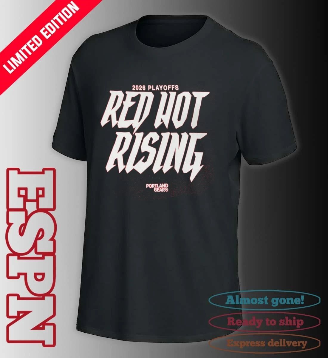 Portland Trail Blazers Red Hot Riding 2026 Playoffs Shirt