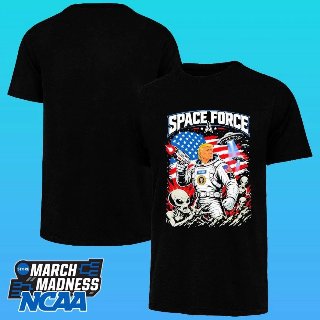 Trump Space Force Alien Ufo Graphic Shirt