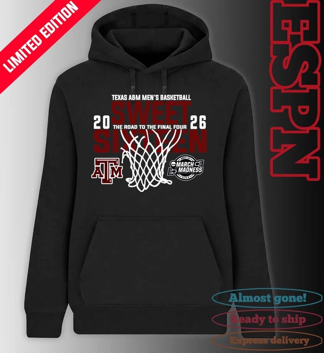 Texas A&M Men’s Basketball 2026 Sweet Sixteen The Road To The Final Four Shirt