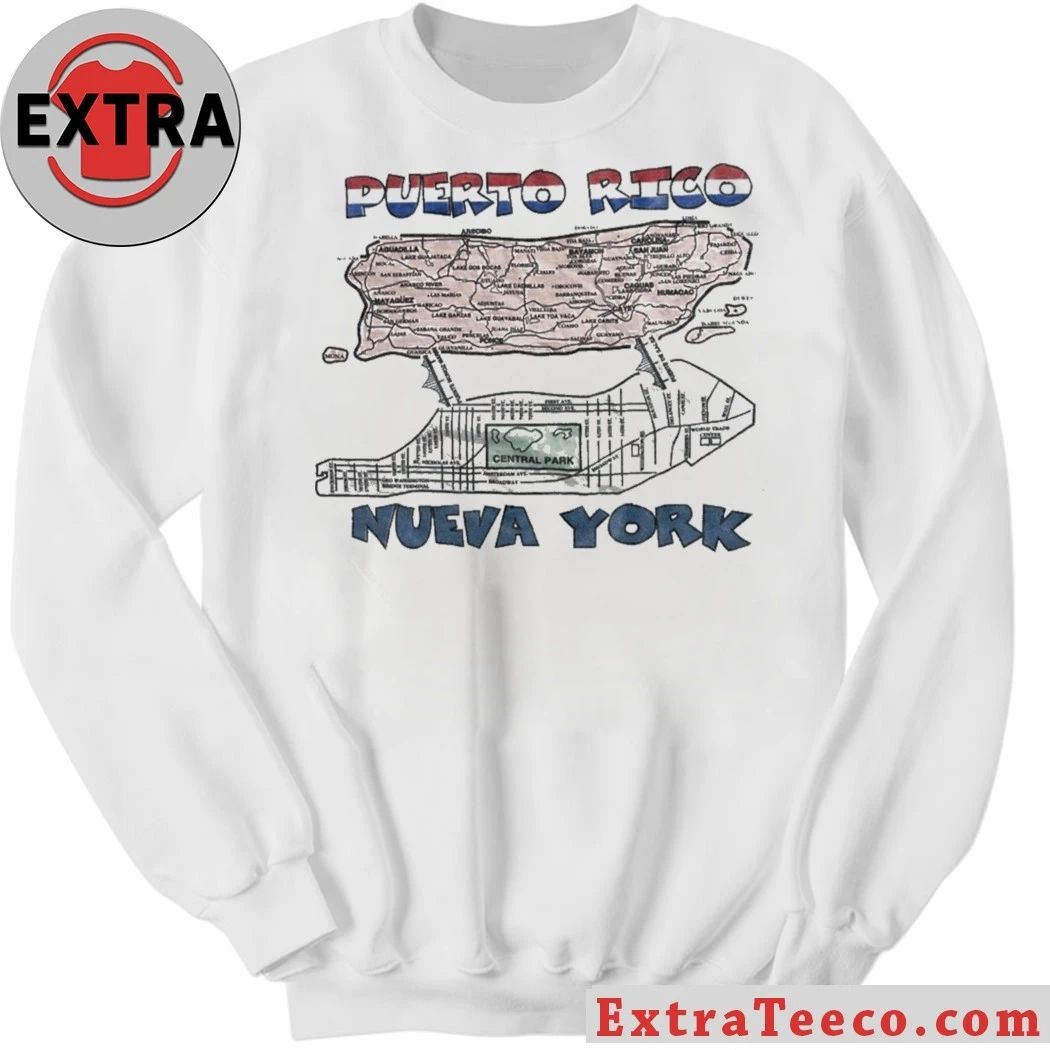 Original Puerto Rico Nueva York Map 2026 Tee Shirt