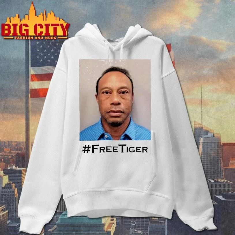 Tiger Woods Mugshot Graphic Funny Shirt