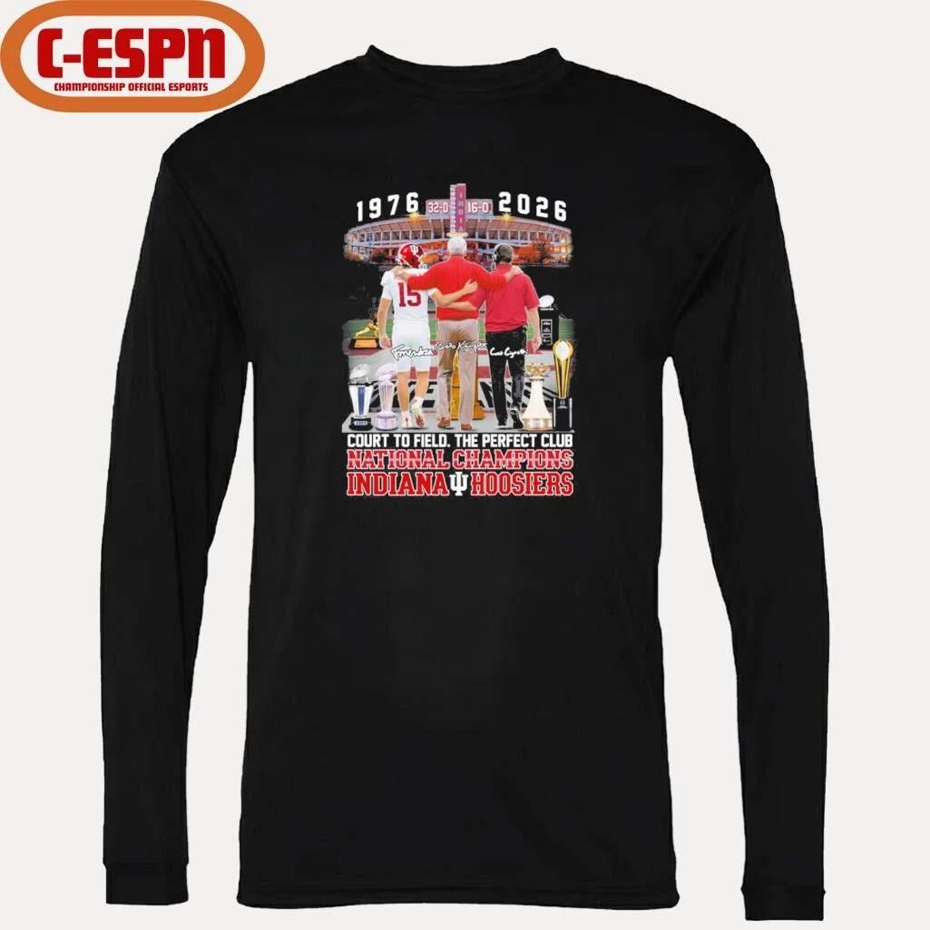 IU Football 1976-2026 Court To Field, The Perfect Club National Champions Shirt