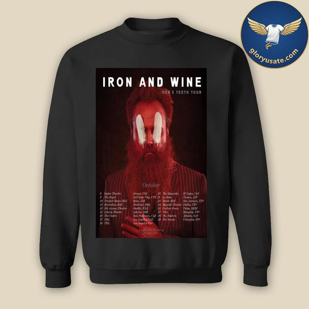 Iron & Wine Hen’s Teeth Tour October 2026 Poster Shirt
