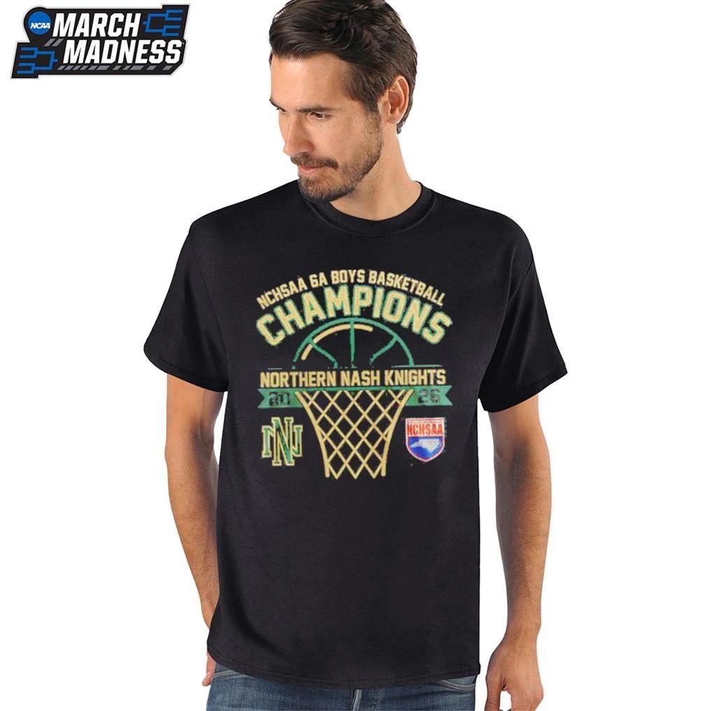 Northern Nash Knights 2026 NCHSAA 6A Boys Basketball Champions T-Shirt