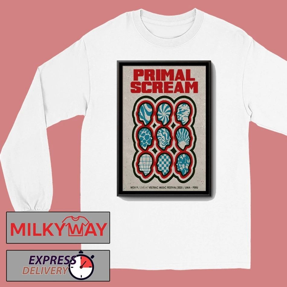 Primal Scream November 9 2025 Lima, Peru Poster shirt