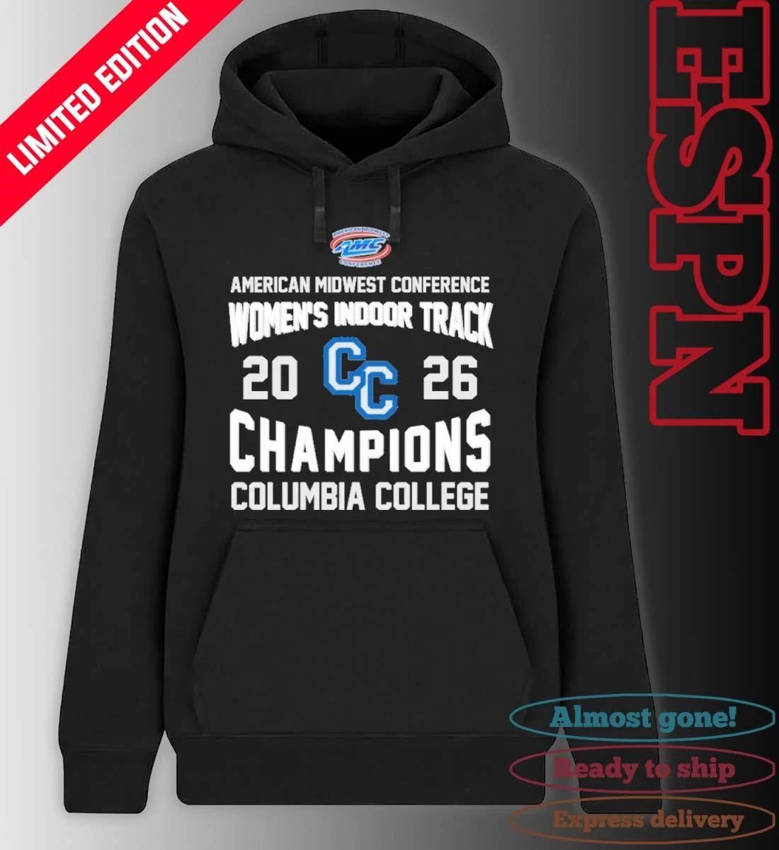 Columbia College 2026 AMC Women’s Indoor Track Champions Shirt