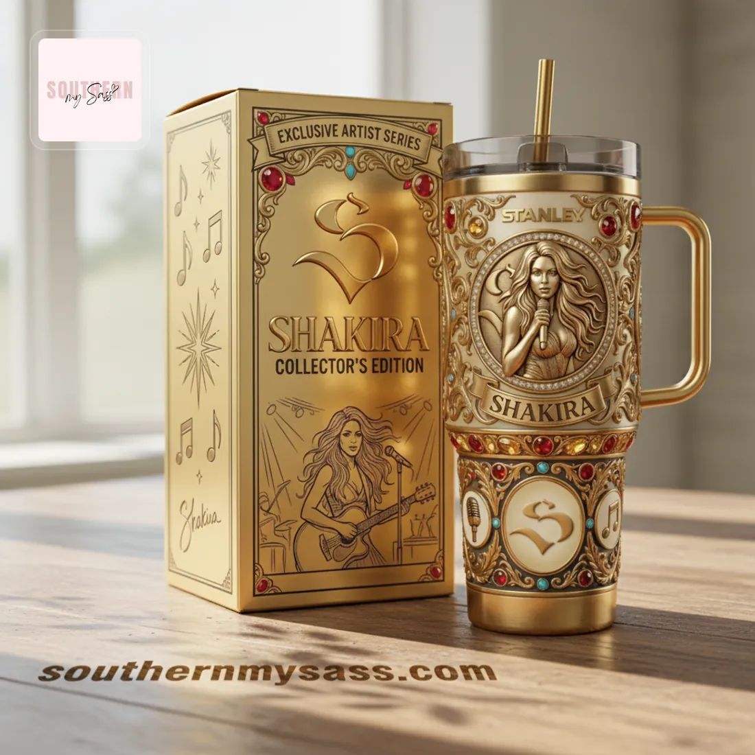 Shakira Stanley Collector’s Edition Gold Embossed 40oz Tumbler