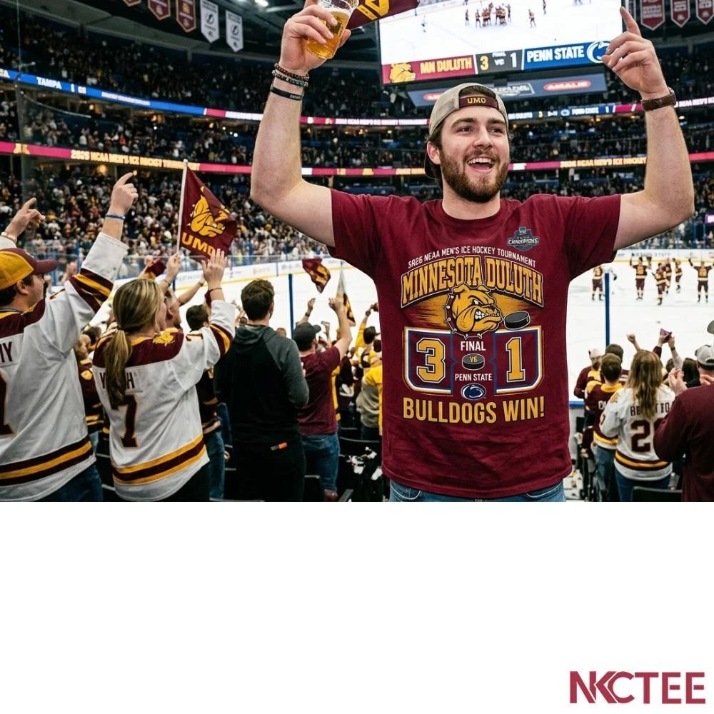 NKCtees 2026 Ncaa Men’s Ice Hockey Tournament Minnesota Duluth Bulldogs 3 1 Penn State Nittany Lions shirt