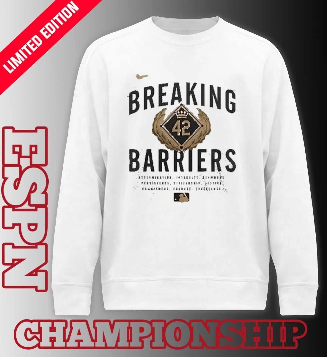 Philadelphia Phillies Jackie Robinson Black Breakin’ Barriers Legend 42 T Shirt