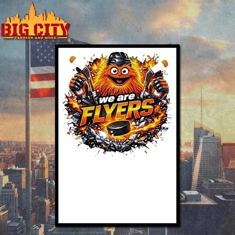 We Are Flyers Gritty Flyers Hockey Sport Team Mascot Nhl Graphic Shirt
