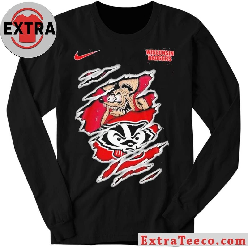 Wisconsin Badgers NCAA Varsity Savage Logo T-Shirt