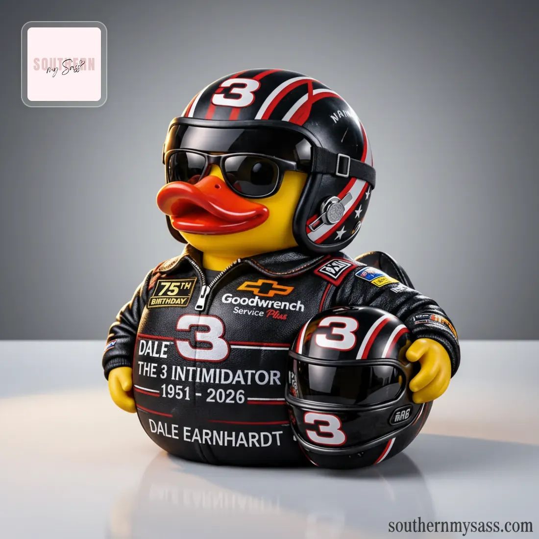 Dale Earnhardt 75th Birthday The 3 Intimidator Rubber Duck