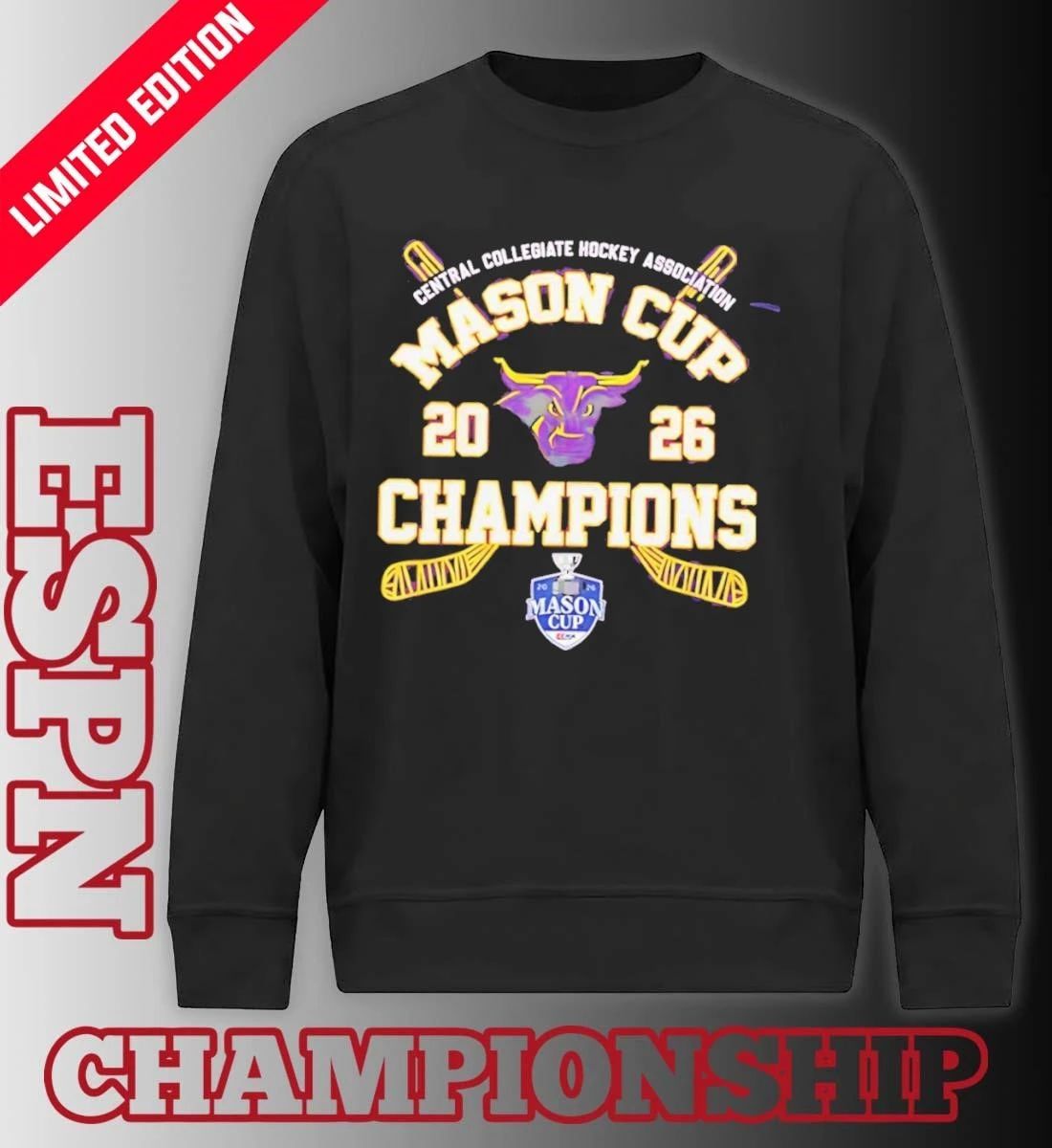 Minnesota State Mavericks 2026 CCHA Mason Cup Champions shirt