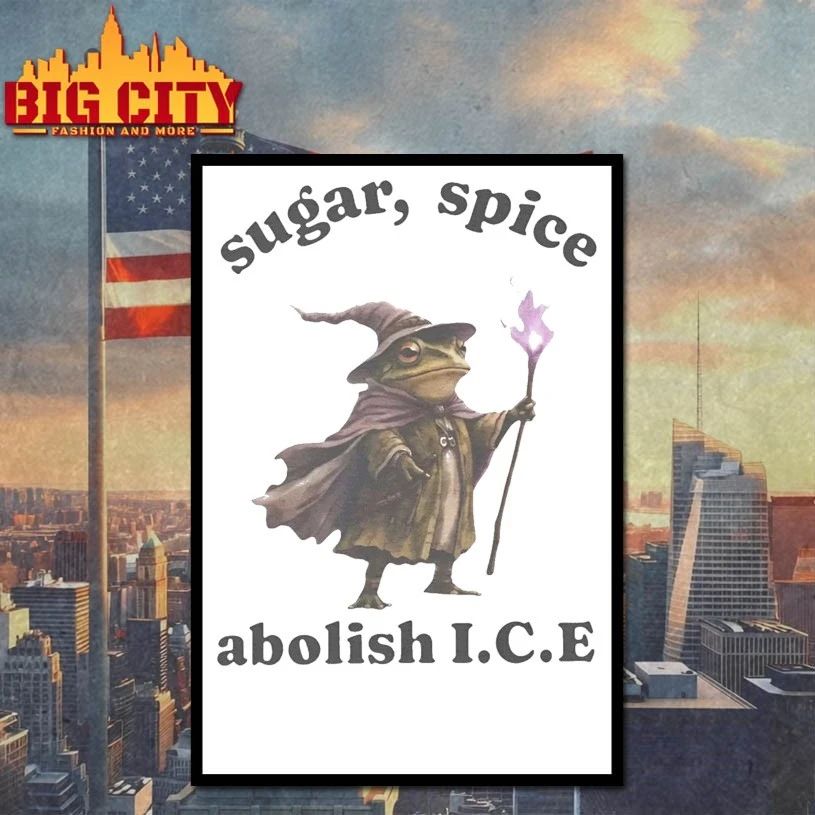 Wizard Frog Sugar & Spice Abolish ICE 2026 t-shirt