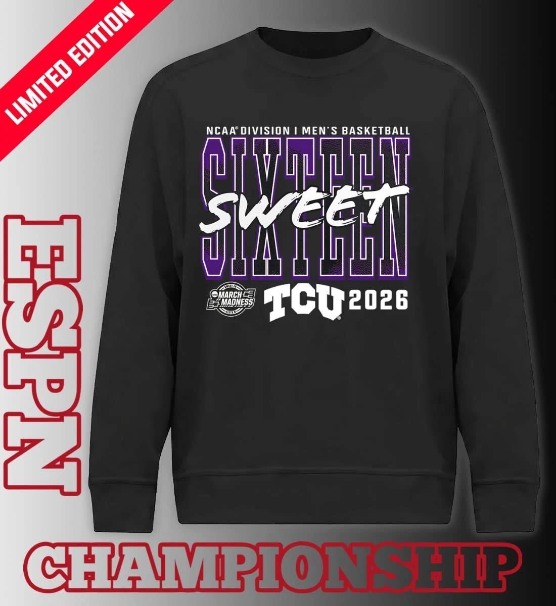 TCU Horned Frogs 2026 NCAA Men’s Basketball Tournament March Madness Sweet 16 T-Shirt
