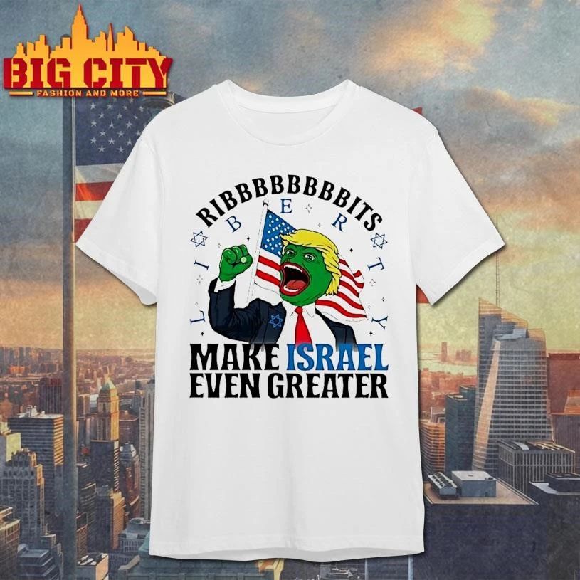 Trump Pepe The Frog Ribbits Make Israel Even Greater Meme Funny Shirt