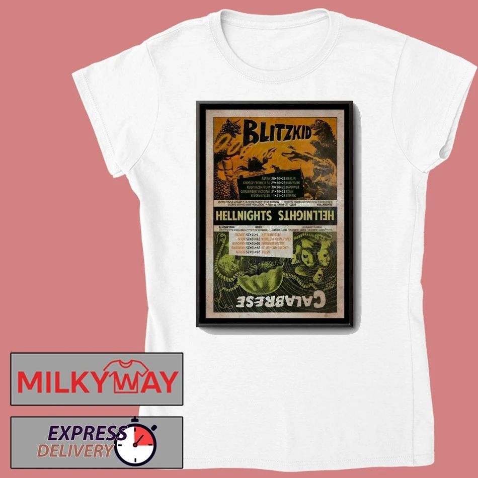Blitzkid And Calabrese Hellnights Tour 2025 Poster shirt