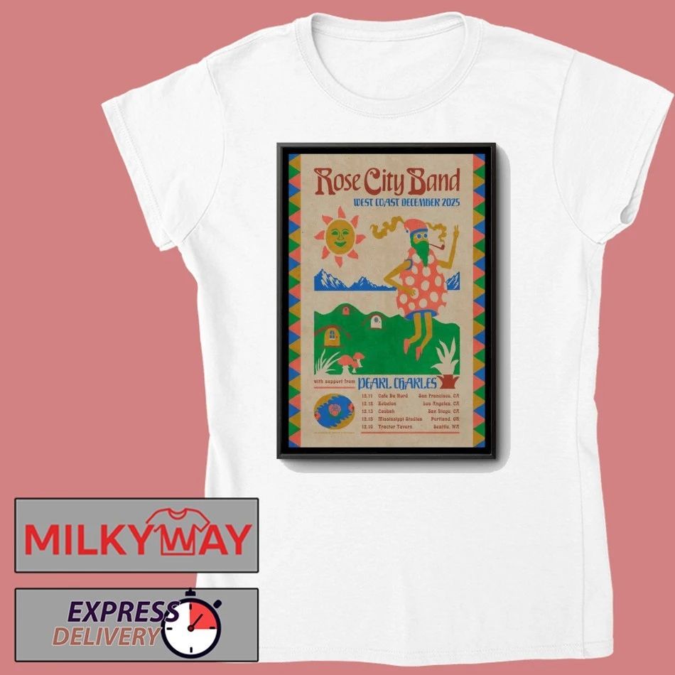 Poster Rose City Band 2025 West Coast December Tour shirt