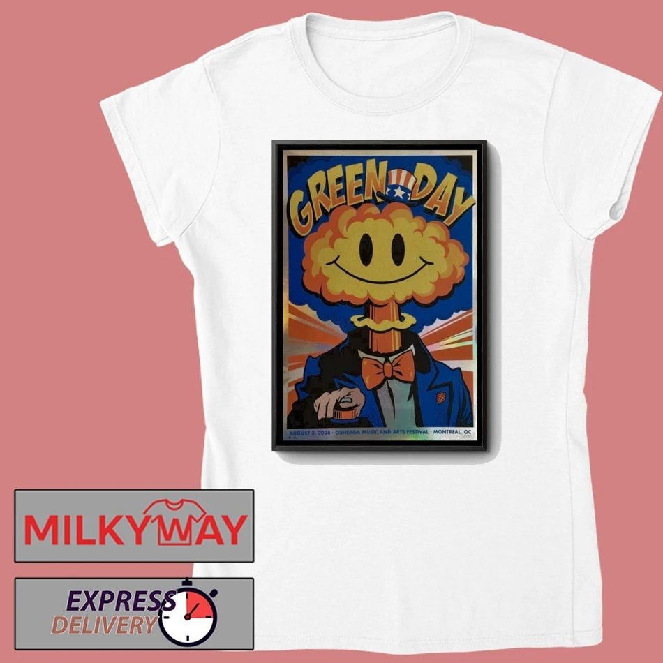 Green Day Aug 3 2025 Poster Montreal, QC shirt