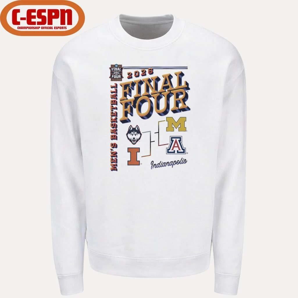 Final Four 2026 Men’s Basketball 4 Teams Bracket T-Shirt