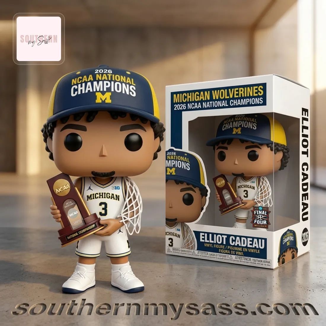 Michigan Basketball 2026 National Champions Commemorative Pop Figure Doll