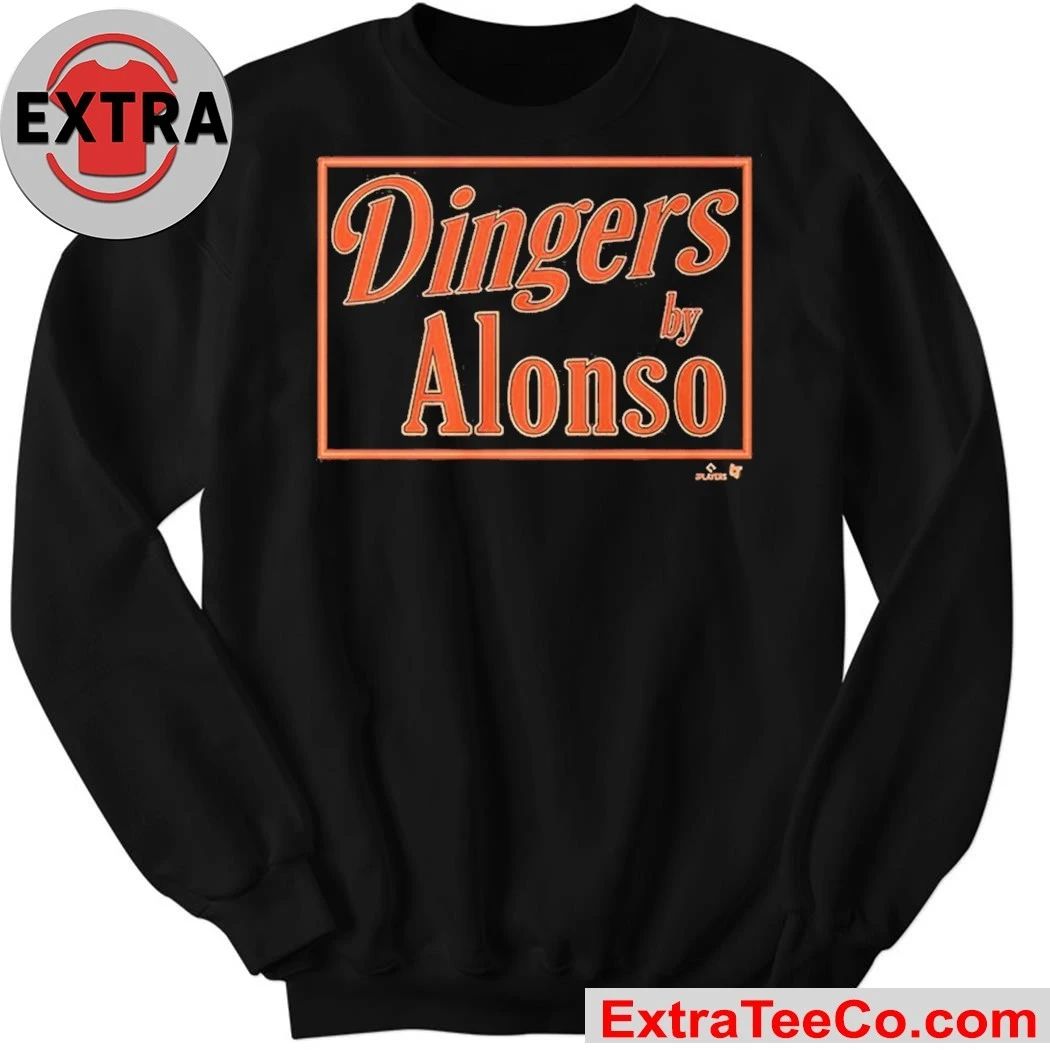 Major League Pete Alonso Baltimore Dingers Sign Official Tee Shirt