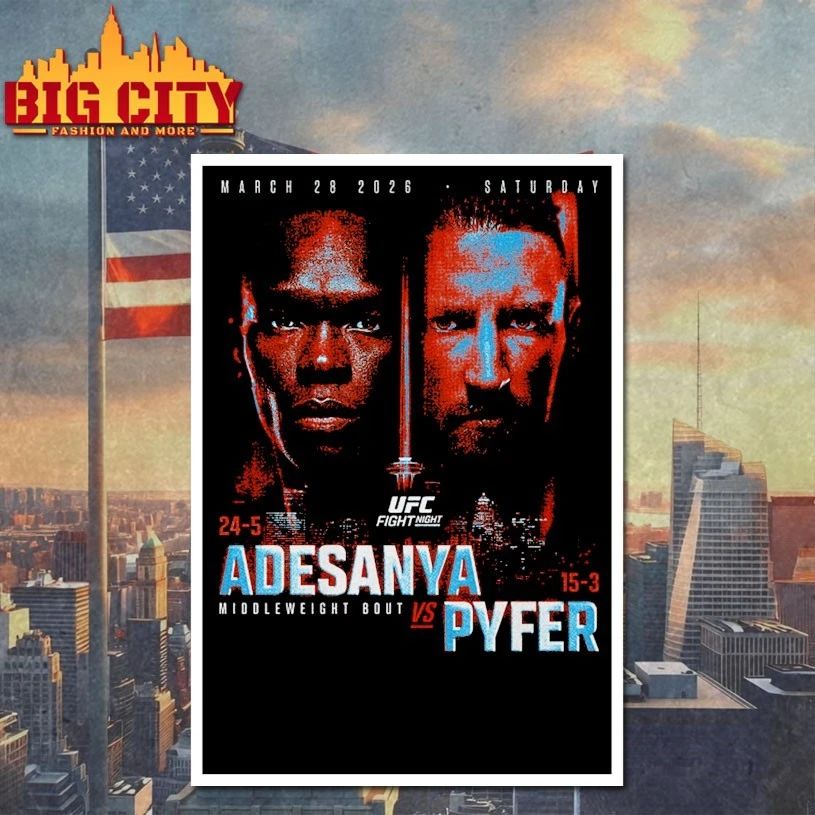 UFC Fight Night 2026 Adesanya Vs. Pyfer Match Up T-shirt