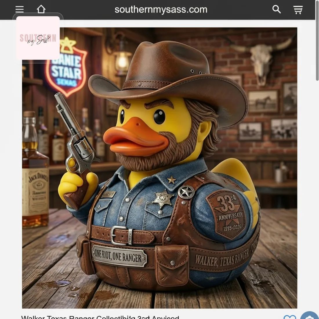 Walker Texas Ranger 33rd Anniversary Collectible Rubber Duck