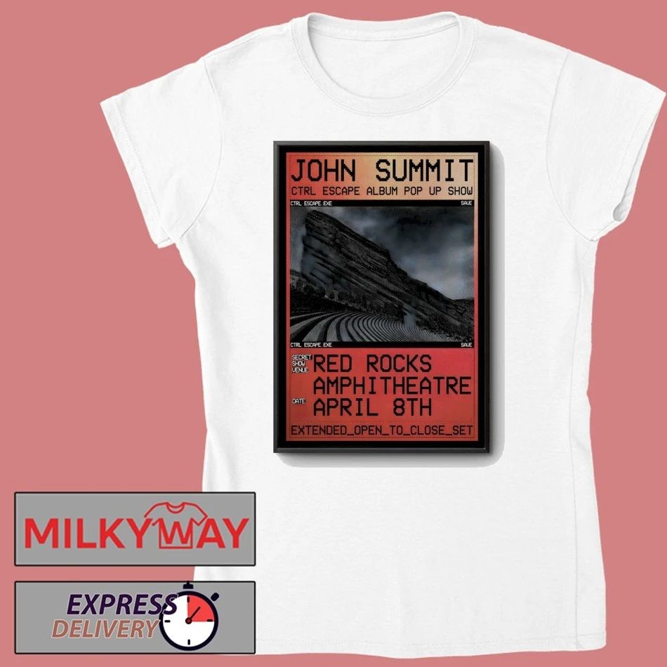 John Summit At Red Rocks Amphitheatre On Apr 8 2026 Poster T-Shirt