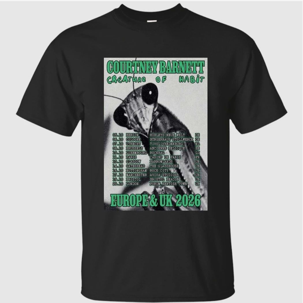 Courtney Barnett Europe UK Tour 2026 Poster Shirt