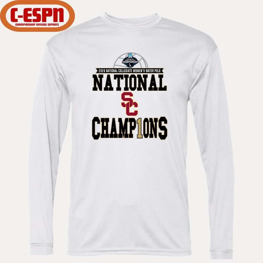 USC Trojans 2026 NCAA Women’s Water Polo National Champions Locker Room T-Shirt