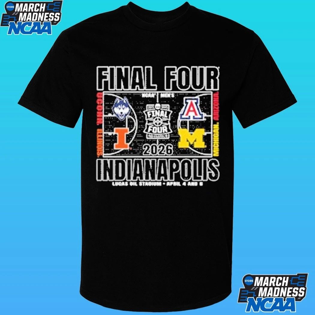 Michigan Wolverines Men’s Basketball Final Four 4-team Court Shirt