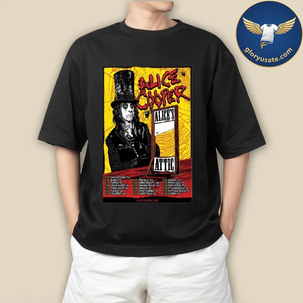 Alice Cooper April & May Tour 2026 Poster Dates Shirt