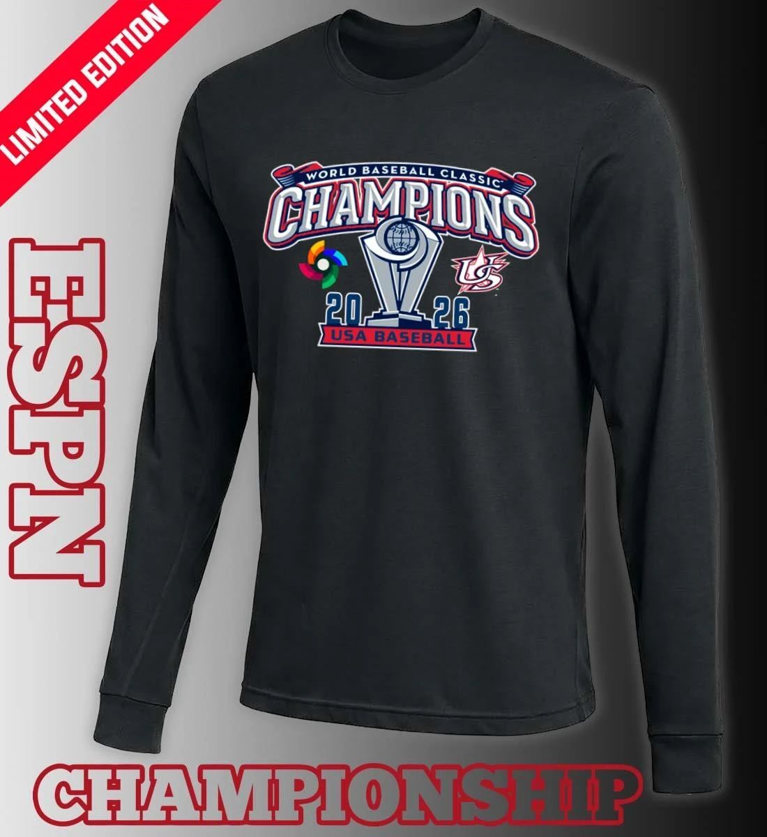 USA Baseball World Baseball Classic 2026 Champions T-Shirt