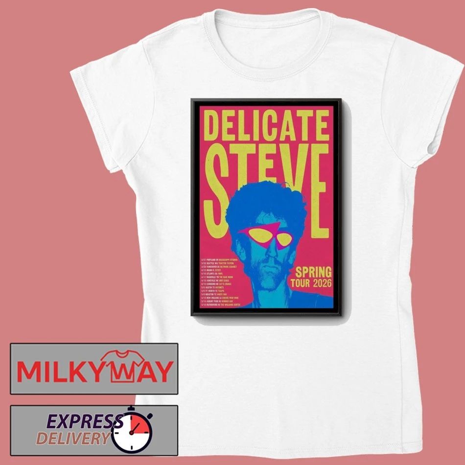 Delicate Steve Announces Spring Tour 2026 Poster shirt