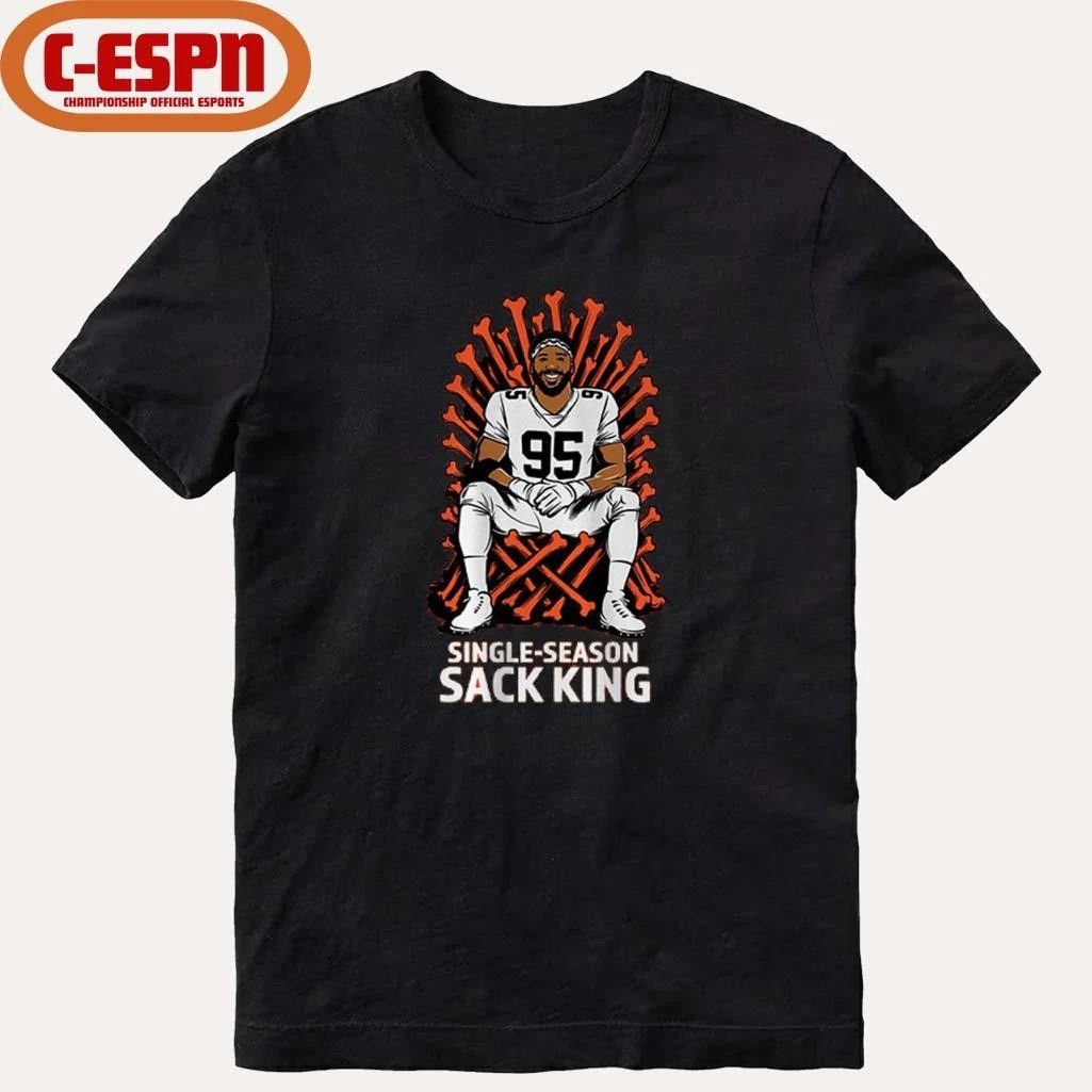 95 Myles Garrett Single-Season Sack King Shirt