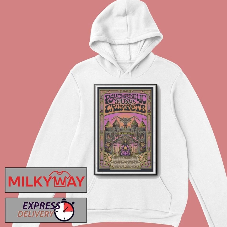 Psychedelic Porn Crumpets UK & Europe Tour 2026 in February & March Poster shirt