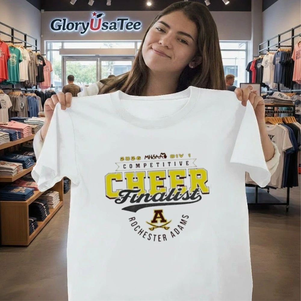 Rochester Adams Highlanders 2026 MHSAA Cheer D1 Finalist logo shirt