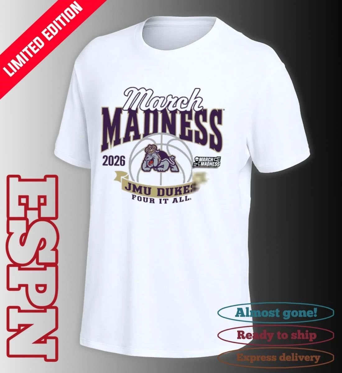James Madison University Women’s Basketball 2026 March Madness Bound Shirt