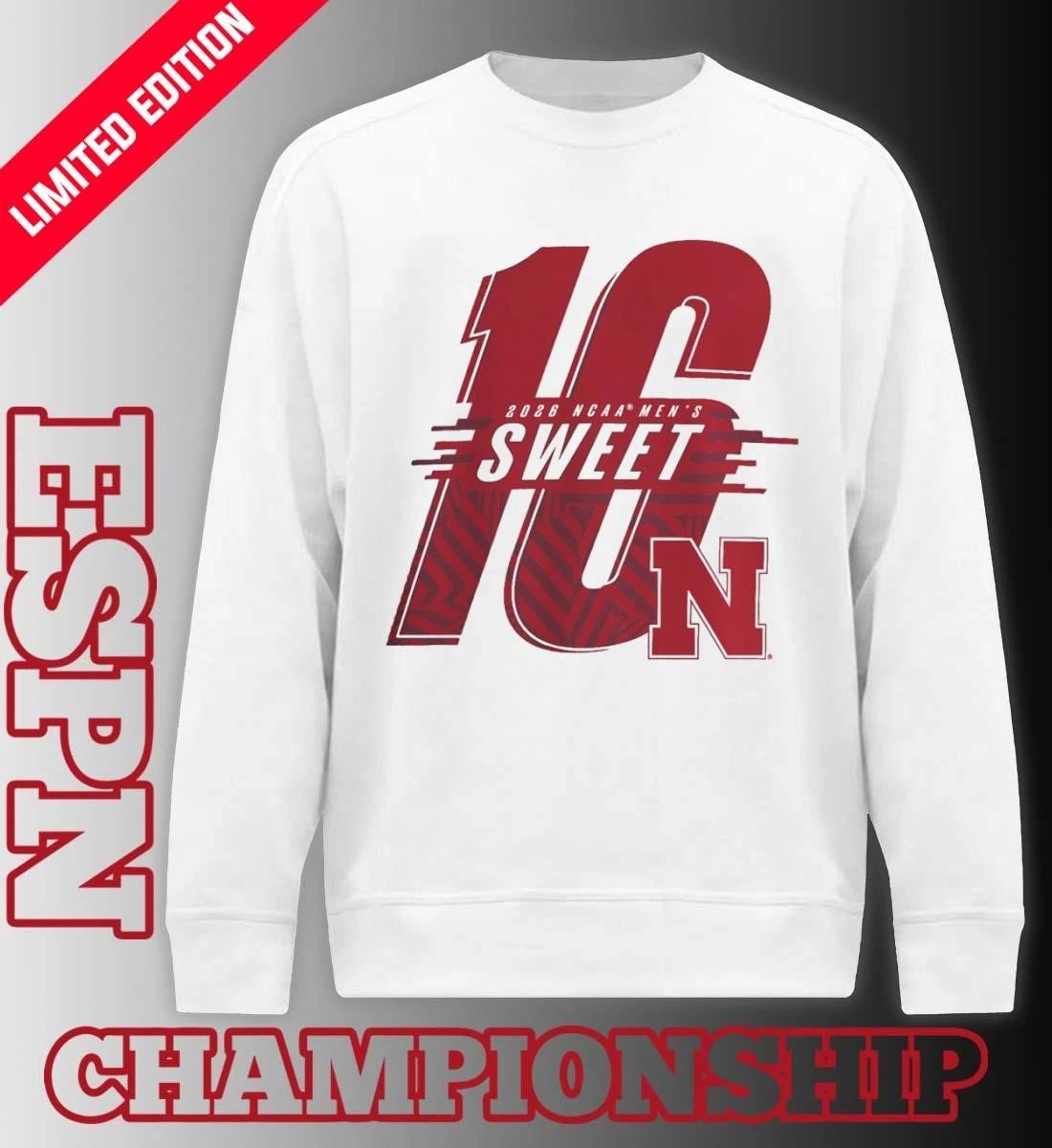 Nebraska Huskers NCAA Men’s Basketball Sweet 16 T-Shirt