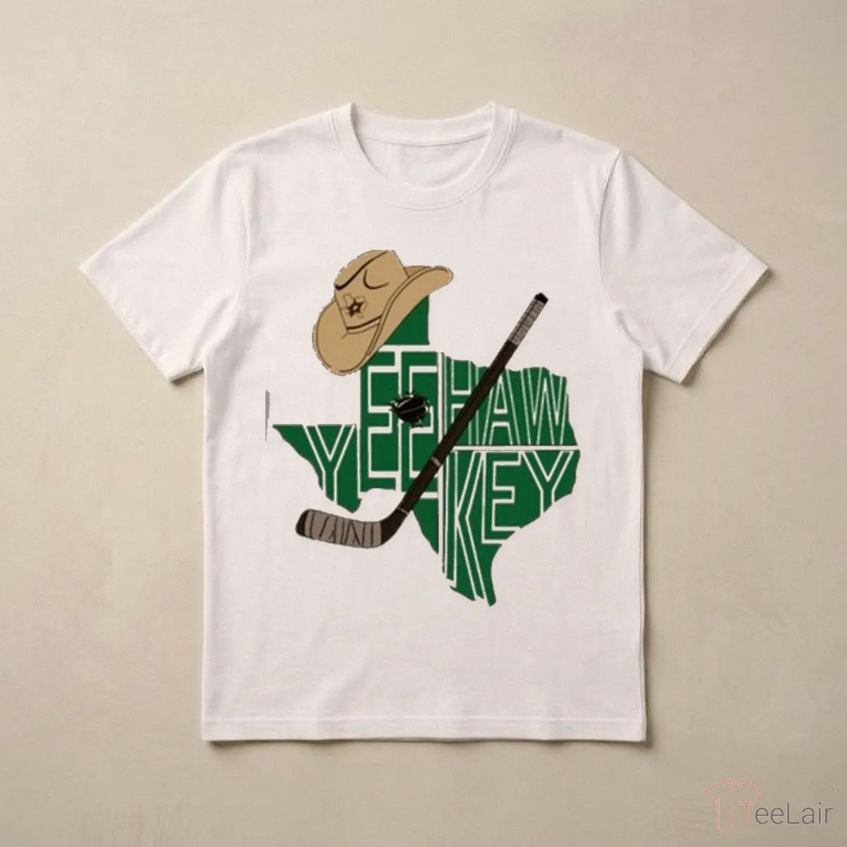 Yee Hawkey Texas Hockey Tees Shirt