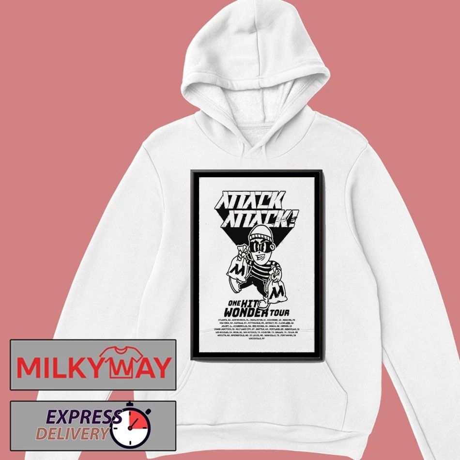 Poster One Hit Wonder Tour 2025 Attack Attack shirt