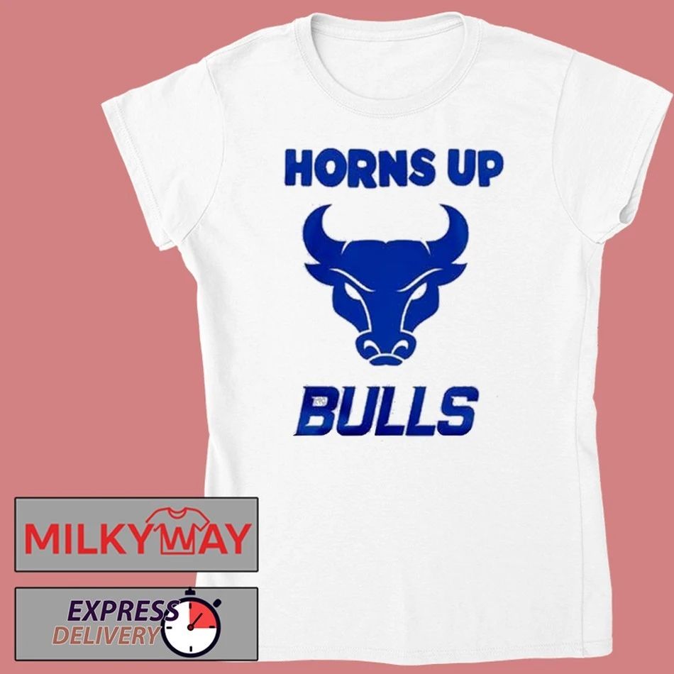 Buffalo Bulls Horns Up White Uniform shirt
