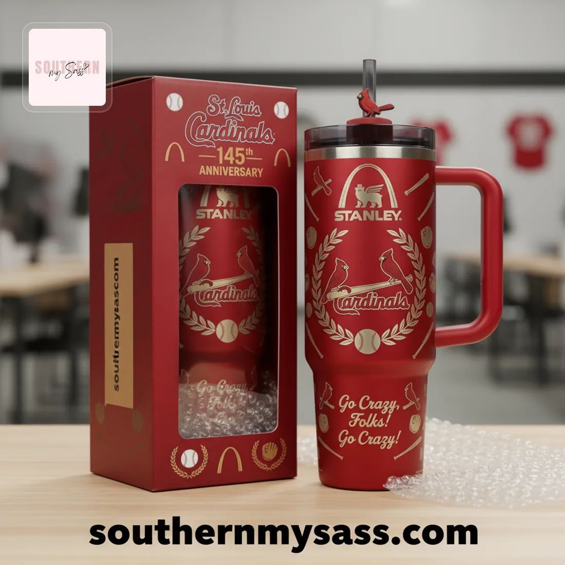St. Louis Cardinals 145th Anniversary Stanley Handle Tumbler