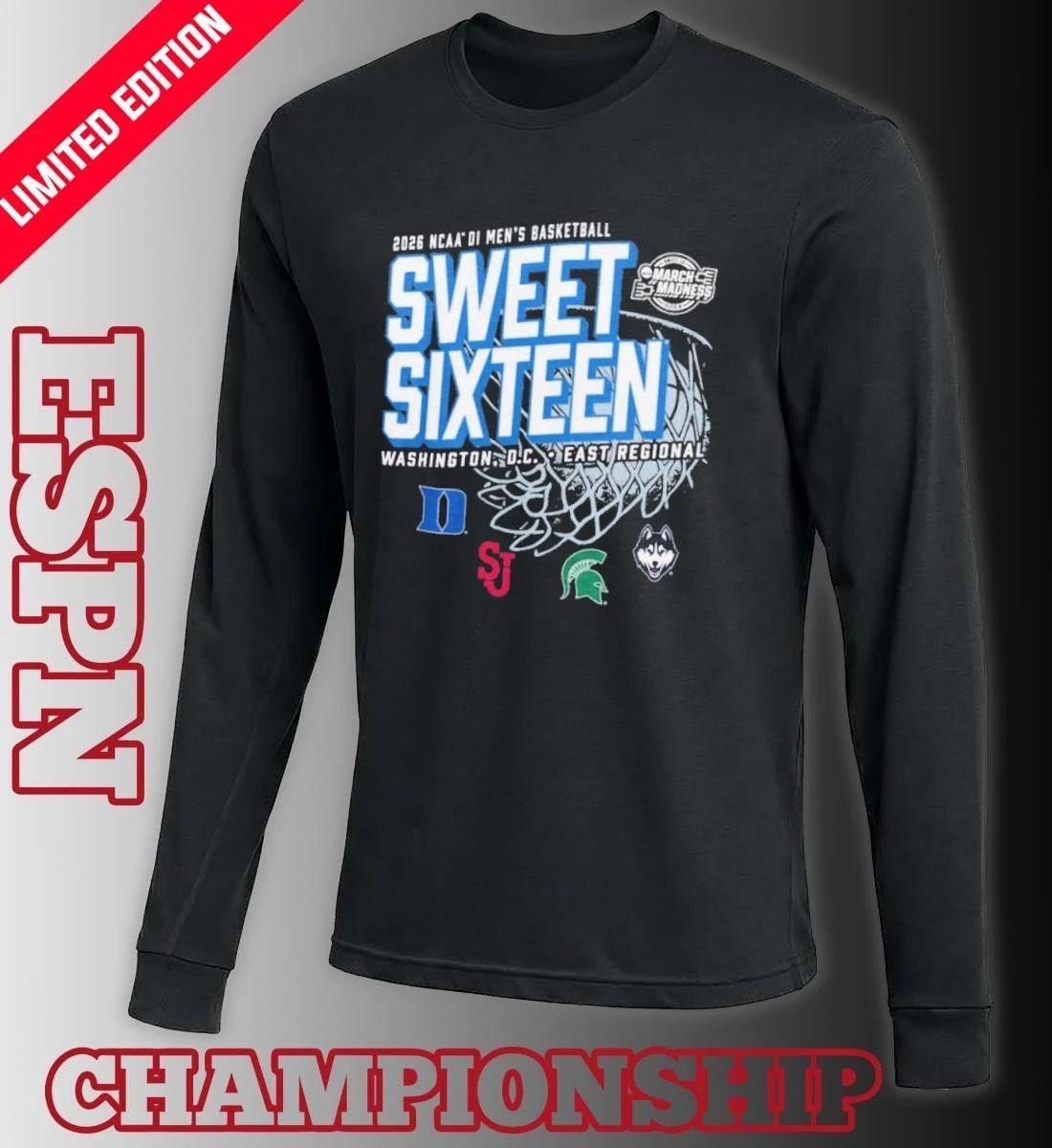Washington, DC Midwest Regional 2026 NCAA DI Men’s Basketball Sweet Sixteen T-Shirt