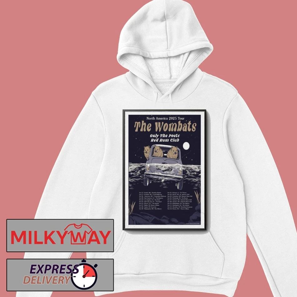 2025 North America Tour The Wombats Poster shirt