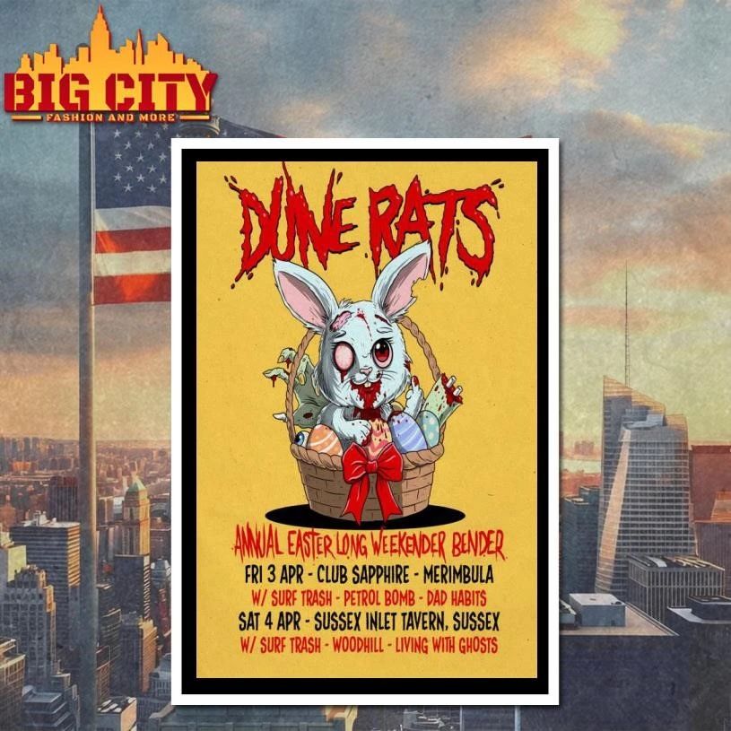 Dune Rats Australia April 4 2026 Tour Poster Shirt