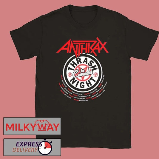 Anthrax Canada Tour 2026 Merch Thrash Night In Canada Two Sided T-Shirt