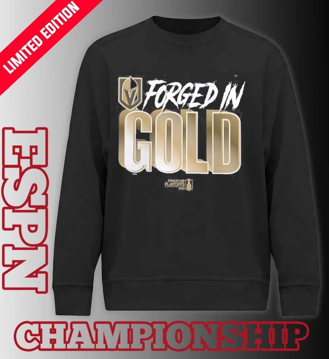 Vegas Golden Knights 2026 NHL Playoffs Forged In Gold Shirt