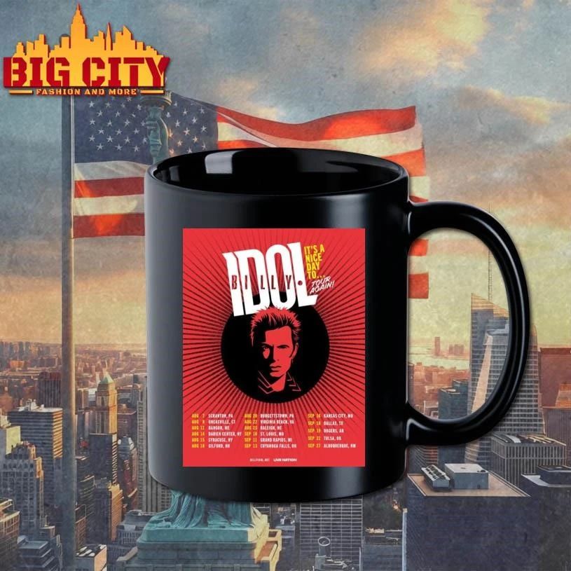 Billy Idol It’s A Nice Day To Tour Again 2026 North America Schedule Tour Dates Poster Shirt